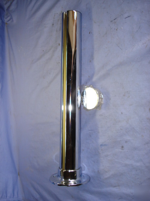 Partition shield end post chrome 15-1/4