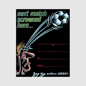 Printed next match football blackboard chalkboard pub