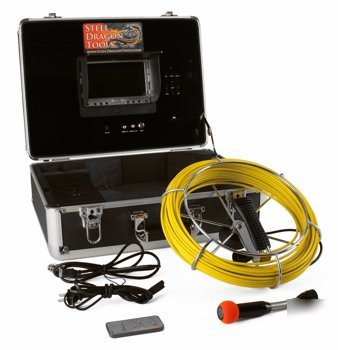 Sewer drain pipe color camera video system dvr 130FT