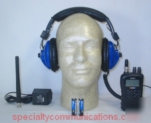 Uniden BC72XLT scanner & headset for racing