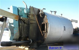 Used- tranter kettle, 1200 gallon, 304 stainless steel,