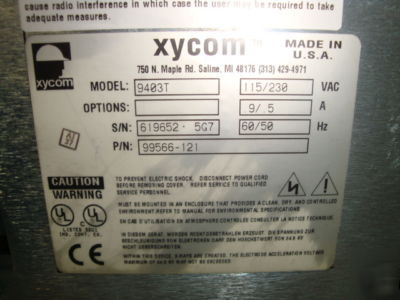 Xycom operator interface industrial monitor model 9403T