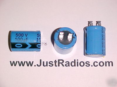 100UF @ 500V can type electrolytic capacitors : qty=5
