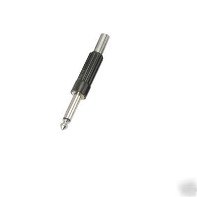 6.35MM 2 pole black mono jack plug 