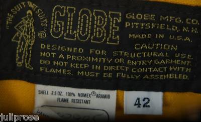 Globe turnout gear bunker coat jacket size 42