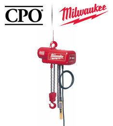 New milwaukee 1 ton electric chain hoist 10' lift 9566 
