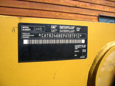 2006 caterpillar 246B skid steer loader 900 hrs 