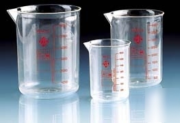 Brandtech griffin beakers, polymethylpentene, brandtech