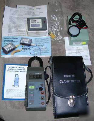 Extech digital electrical clamp meter lux temperature