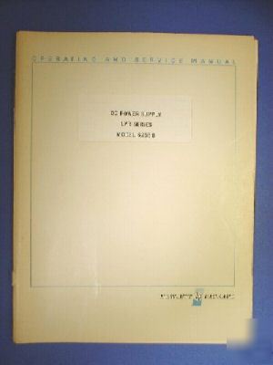 Hp 6256B/63B/64B/65B/66B/67B/71B/74B op/svc manual