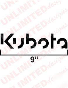 Kubota vinyl sticker decal 9