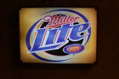 New miller lite bar neon box sign ..the only 1 on ebay 