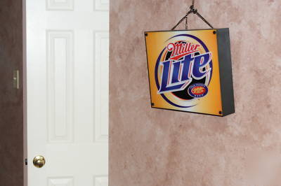 New miller lite bar neon box sign ..the only 1 on ebay 