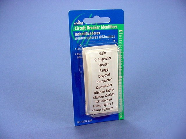 68 circuit breaker labels electric wiring panel id's