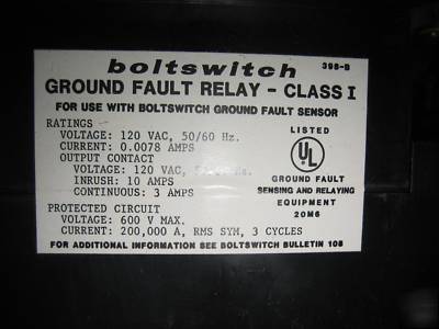 Bolt loc bolted pressure switch vl 3612 G5 3000 amp gnd