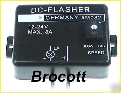 Fully adjustable dc light flasher - 8 amp / 12 - 24VDC