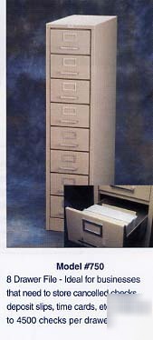 Hobart 8 drw check file ach debit bank cabinet