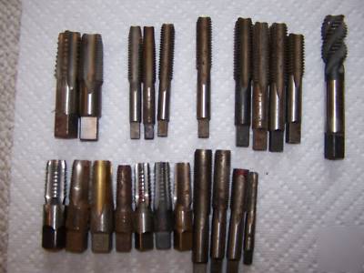 Machinist taps, end mills, 50 assorted