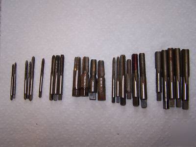 Machinist taps, end mills, 50 assorted