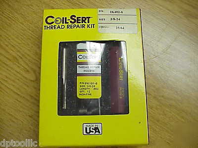 New 3/8-24 coil-sert thread repair kit uses helicoil 