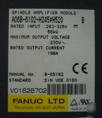 New brand fanuc spindle amplifier A06B-6102-H245#H520