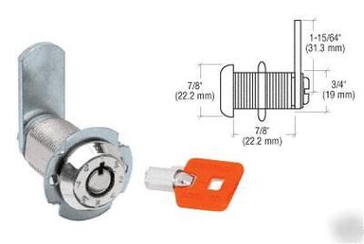 Polished nickel keymatic door and drawer cam lock 