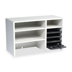Safco wood desktop organizer
