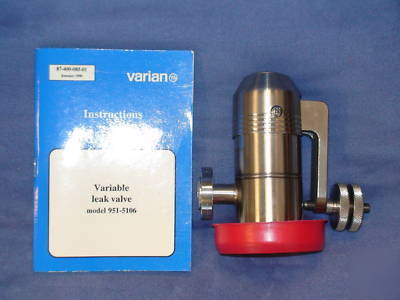 Varian variable leak valve for vacuum chamber pump