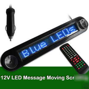 12V digital led car back light message moving scrolling