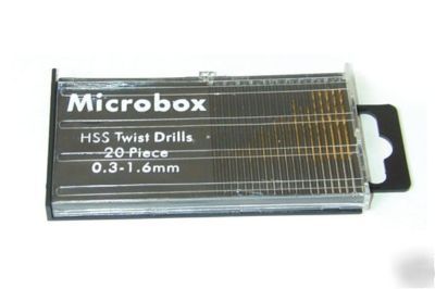 20 pc micro titanium coated hss twist drill set 48304