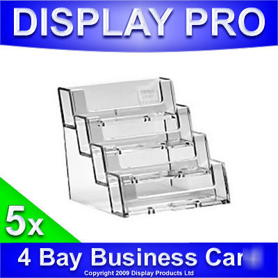 5X 4 bay business card holders tiered dispenser stands
