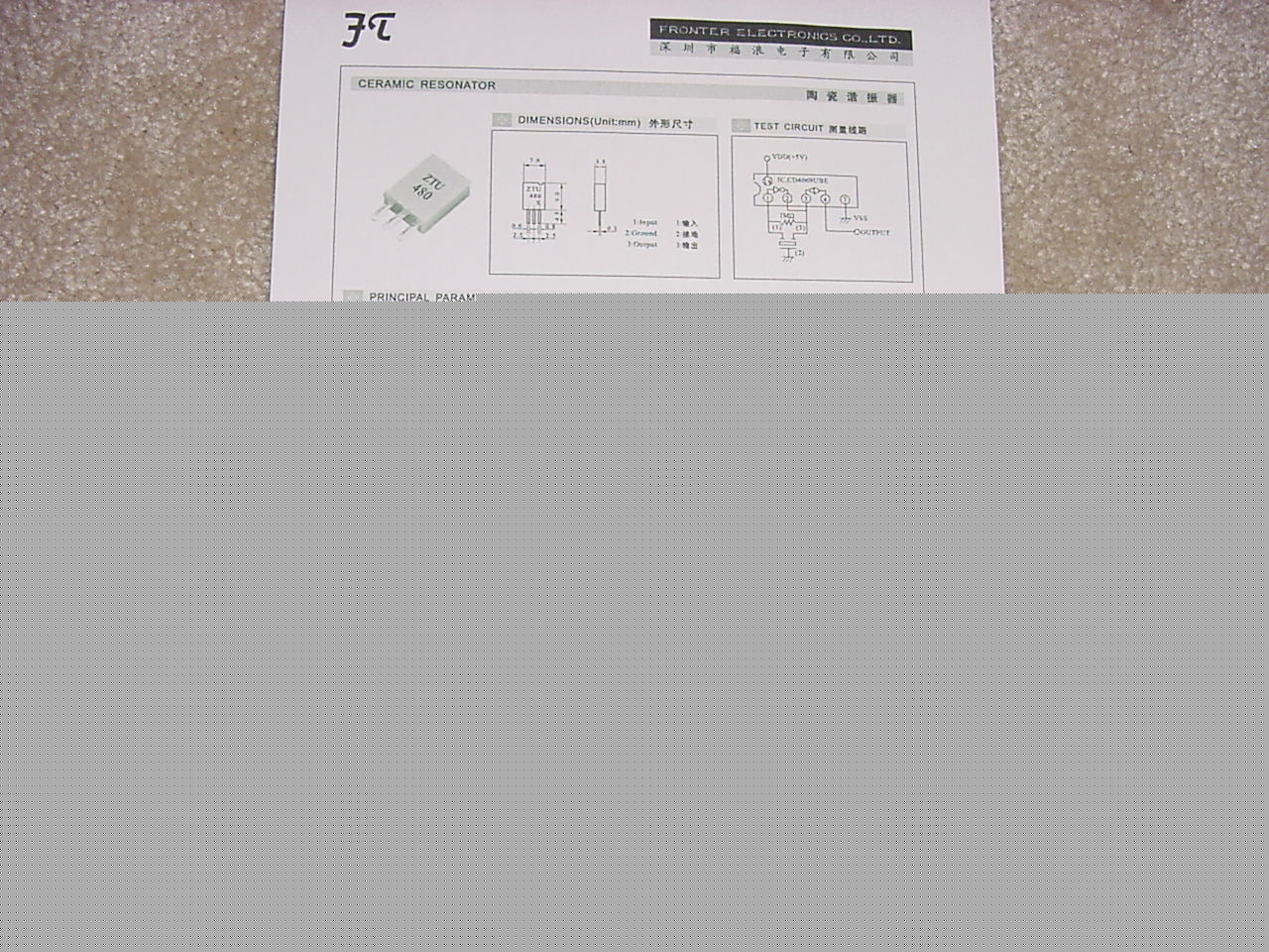Ceramic mf filter 455 khz resonator - sfu 455A for am
