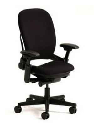 Leather steelcase leap chair fully adjustable model