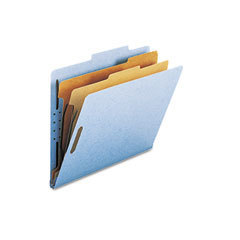 Pressboard 6-sec blue classification file folders 14030