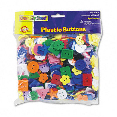 The chenille kraft plastic button assortment 1-lb. pack