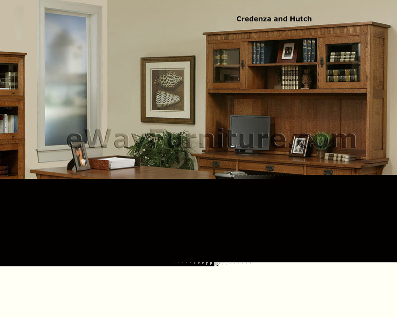 100% solid oak wood mission home office executive desk