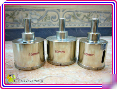Assorted 40-50MM diamond coated drill bit hole saw 3PCS