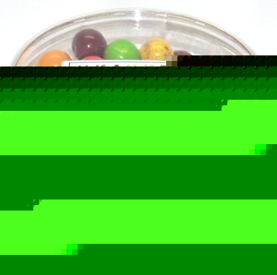 Half & half fruits - tub of gumballs bulk vending