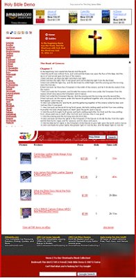 Holy bible website with products & affiliate income