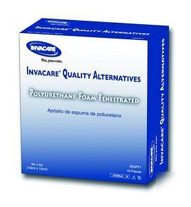 Polyurethane foam wound care dressing fenestrated split