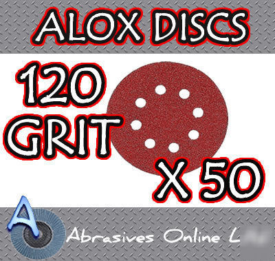 Sanding discs 50 125MM 120 grit orbital discs 8HOLE 