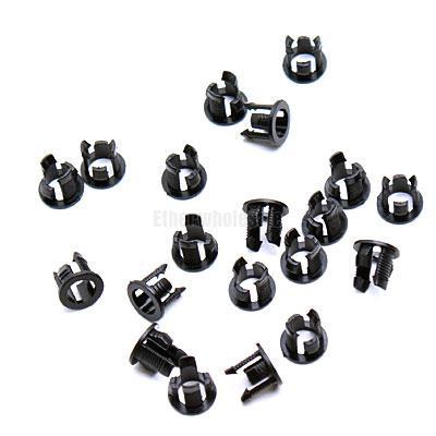 20PCS 5MM black plastic led holders clip case for led's