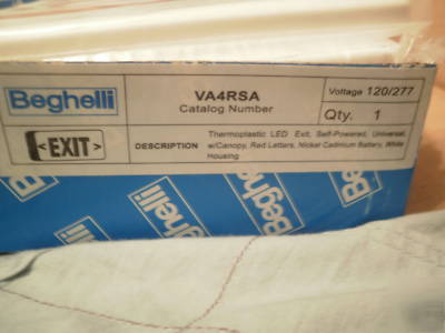 Beghelli thermoplastic led exit sign with battery 