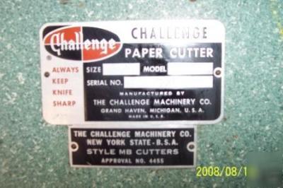 Challenge cutter machine 