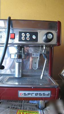 Crimson red espressa 3 group automatic espresso machine