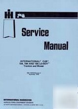 Farmall cub 154 184 & lo-boy 185 service lo boy manual 