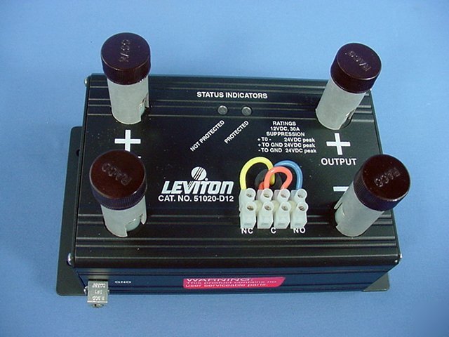 Leviton wired-in railroad dc surge protector suppressor