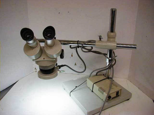 Meiji emf-1 stereo microscope w/illuminator & stand @@@