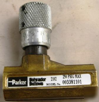 Parker schrader bellows needle valve 