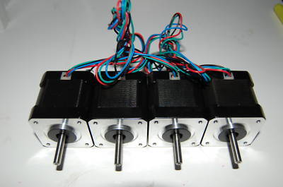 Qty (4) reprap mendel stepper motors NEMA17 75 oz/in